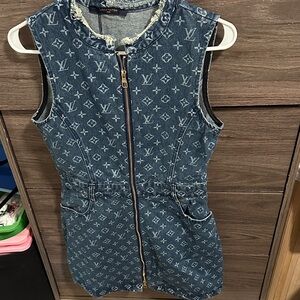 Blue Denim Monogram Dress size M